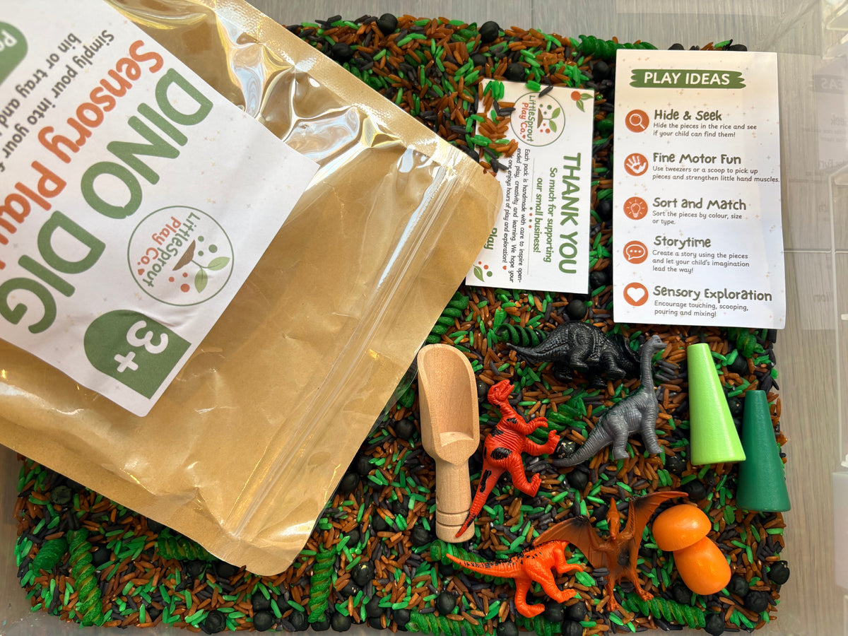Dino Dig | Ready-to-Pour Dinosaur Sensory Play Kit for Kids