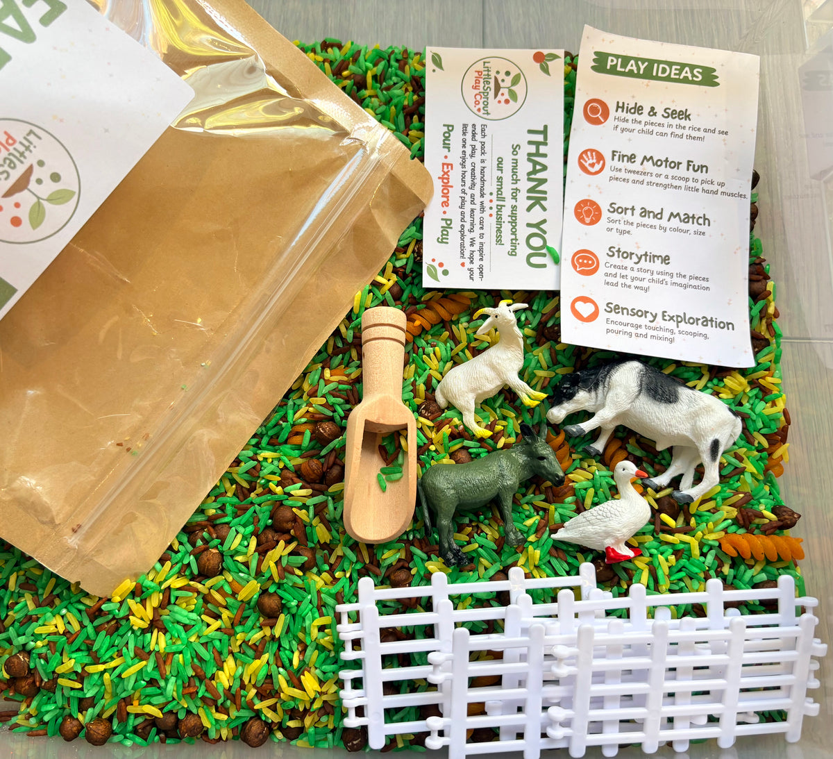 Farm Fun | Ready-to-Pour Farm Sensory Play Kit for Kids